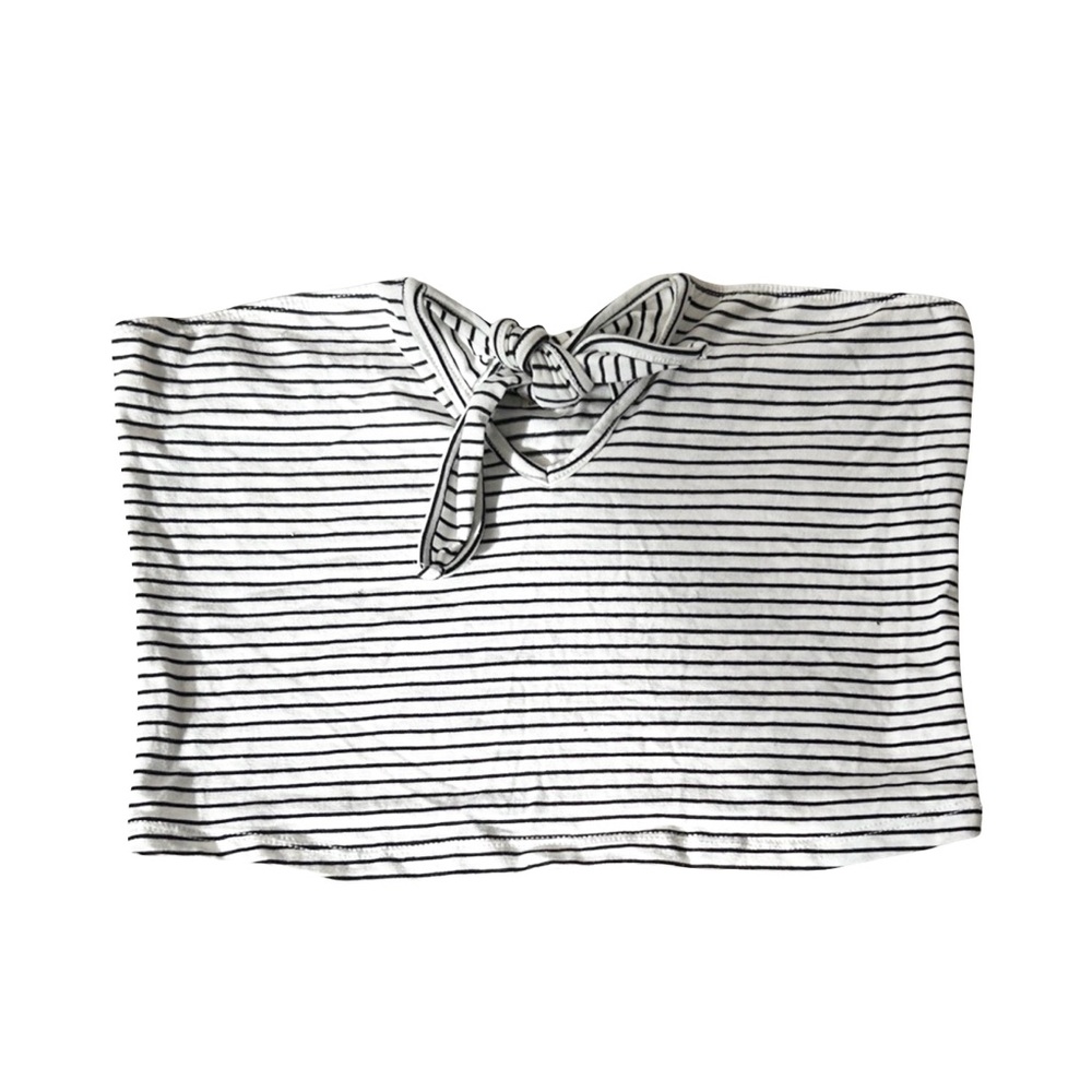 Striped Tie-Front Women's Top
